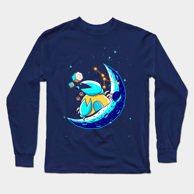 Zodiac Cancer Long Sleeve T-Shirt by hnggraphicdesign